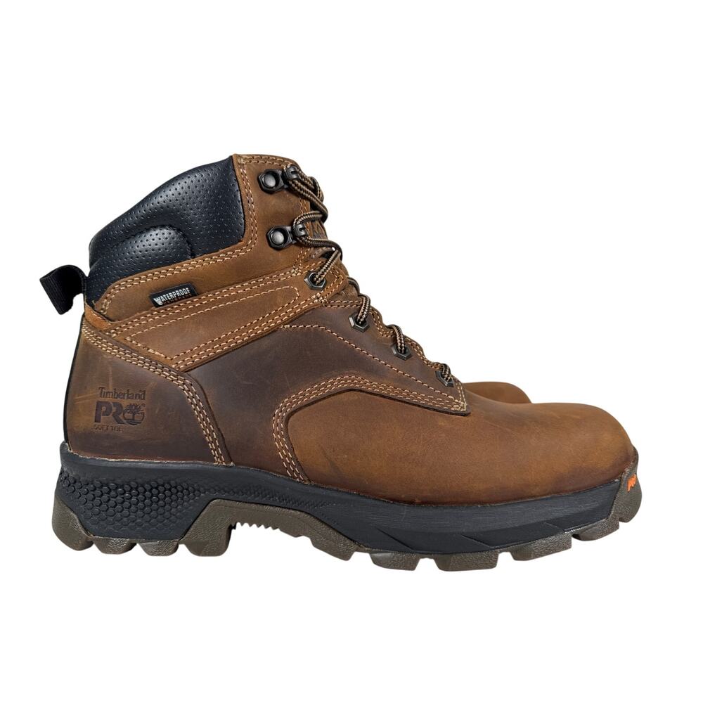 Timberland PRO Titan EV‎ Work Boots Mens 9 M Soft Toe Brown Leather WP Hover